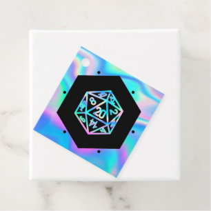 RPG Dice Holo Tabletop PnP Roleplayer Thank You Favour Tags