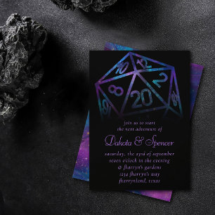 RPG Dice   Nebula Fantasy Retro Tabletop PnP Gamer Invitation