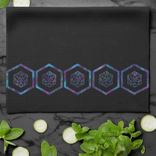 RPG Dice | Nebula Fantasy Retro Tabletop PnP Gamer Tea Towel (Creator Uploaded)