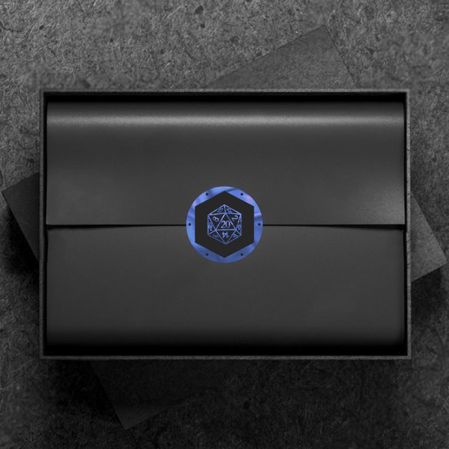 RPG Dice | Nebula Fantasy Tabletop Gamer Custom Classic Round Sticker (Creator Uploaded)