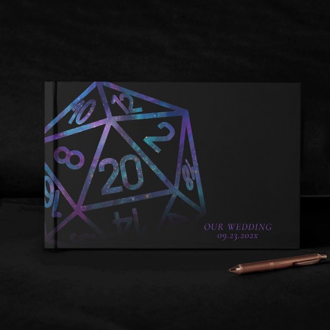 RPG Dice | Nebula Fantasy Tabletop Gamer Custom Guest Book (Creator Uploaded)