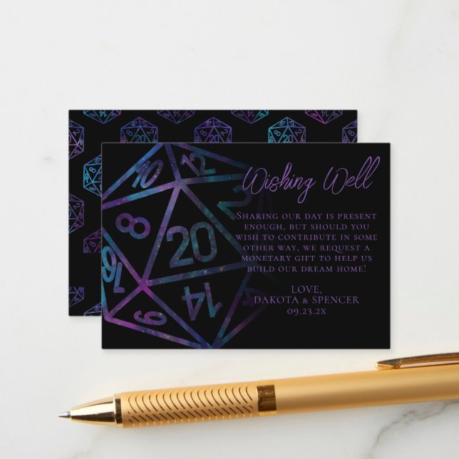 RPG Dice | Nebula Fantasy Tabletop Wishing Well Enclosure Card (Front/Back In Situ)