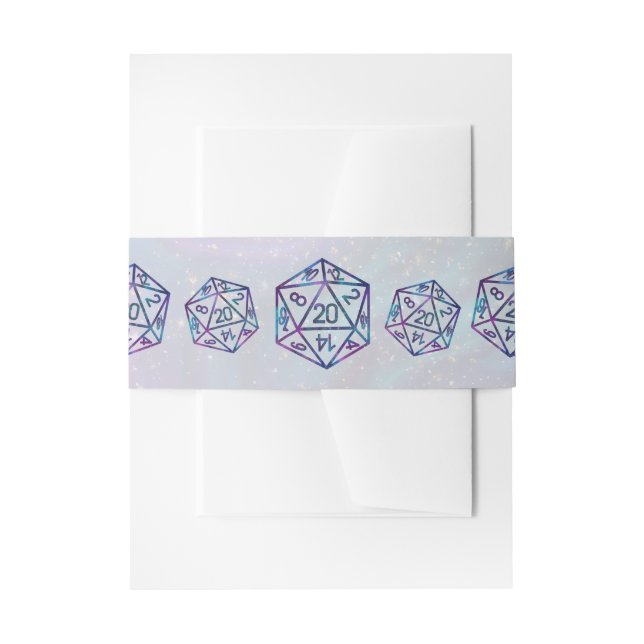 RPG Dice | Nebula Old School Tabletop Role Player Invitation Belly Band (Front Example)