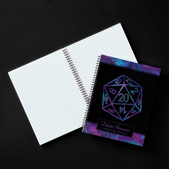 RPG Dice | Nebula Tabletop PnP Gamer Graph Paper Notebook (Creator Uploaded)