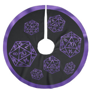 RPG Dice   Purple Fantasy PnP Tabletop Role Player Brushed Polyester Tree Skirt