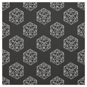 RPG Dice Retro Old School Tabletop Roleplayer Fabric
