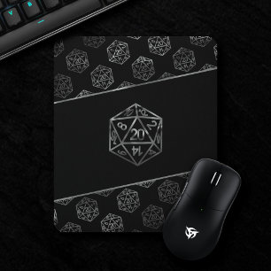 RPG Dice Retro Old School Tabletop Roleplayer Mouse Mat