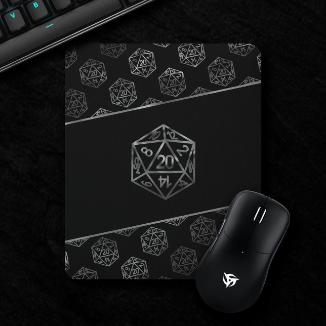 RPG Dice | Retro Old School Tabletop Roleplayer Mouse Mat (Creator Uploaded)