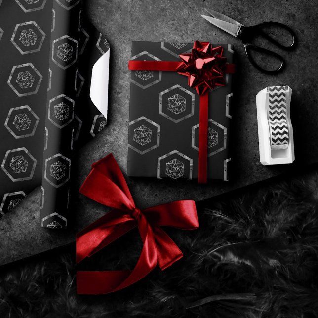 RPG Dice | Retro Old School Tabletop Roleplayer Wrapping Paper (Creator Uploaded)