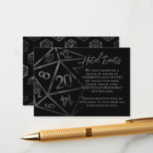 RPG Dice Retro Tabletop Role Player Hotel Detail Enclosure Card