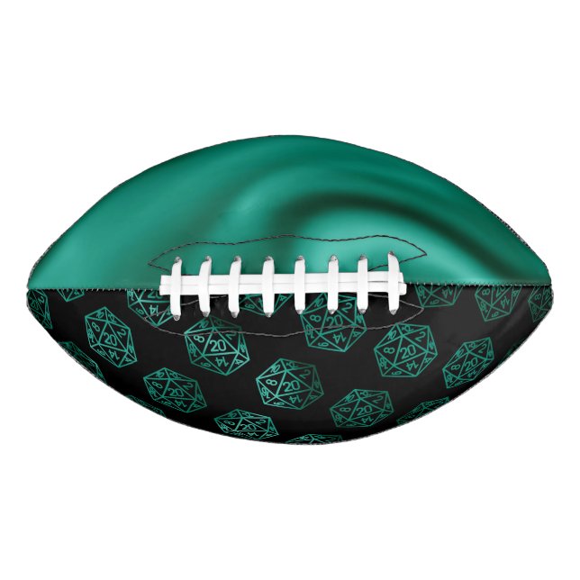 RPG Dice | Teal Green Retro Tabletop Role Player American Football (Front)