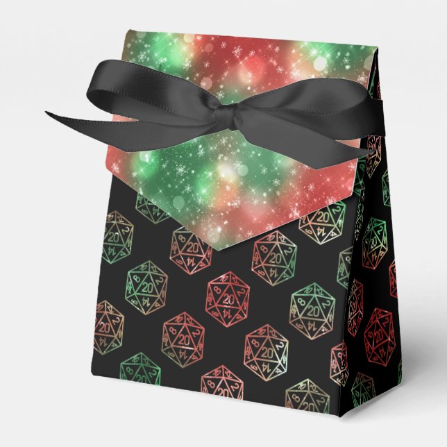 RPG Dice | XMAS Fantasy Retro Tabletop PnP Gamer Favour Box (Front Side)