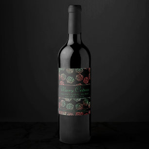 RPG Dice XMAS Fantasy Tabletop Gamer Custom Wine Label