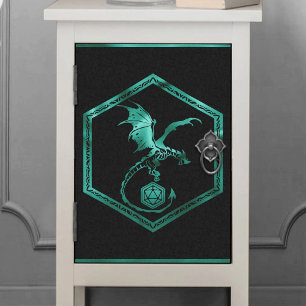 RPG Dragon   Emerald Green Fantasy Tabletop Gamer Tissue Paper