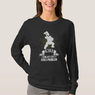 Rpg Dwarf D20 Role Play Axe Problem Solver Pen And T-Shirt
