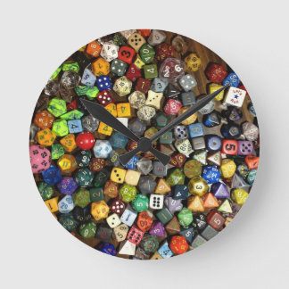 RPG game dice Round Clock