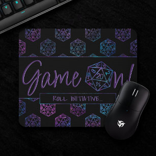 RPG Game On   Nebula Fantasy Tabletop Gamer Dice Mouse Mat