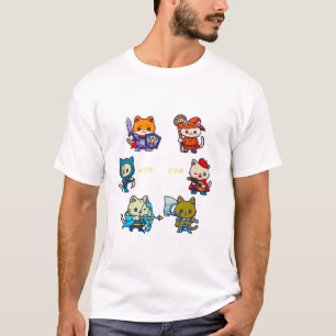 RPG Gamer And Cats D20 Dice Nerdy Men Boys Kids Wo T-Shirt