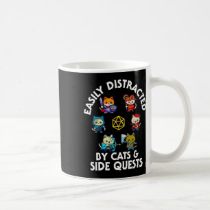 Rpg Gamer Cats Side Quest Funny Nerd Adhd Cat Men Coffee Mug