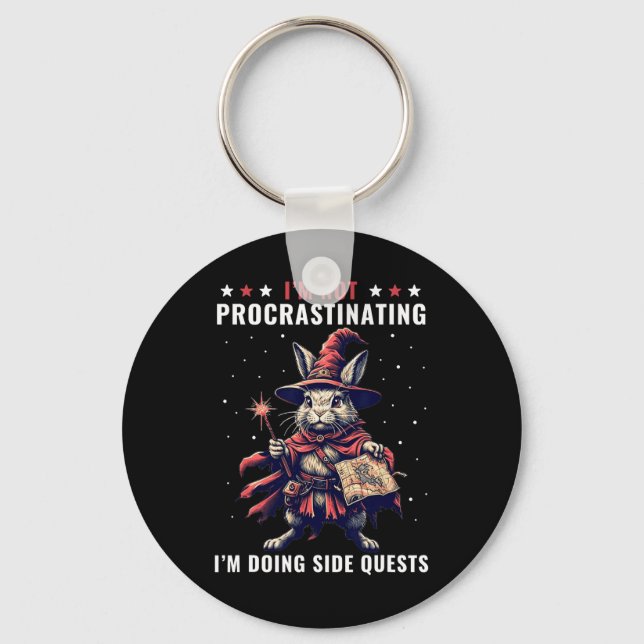 Rpg Gamer Not Procrastinating Doing Side Quests Me Key Ring (Front)