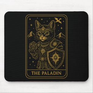 Rpg Gamer Paladin D20 Dice Nerdy Geek Cat Men Wome Mouse Mat