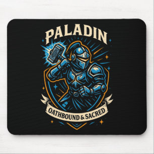 Rpg Gamer Paladin D20 Dice Nerdy Geek Men Women Ki Mouse Mat