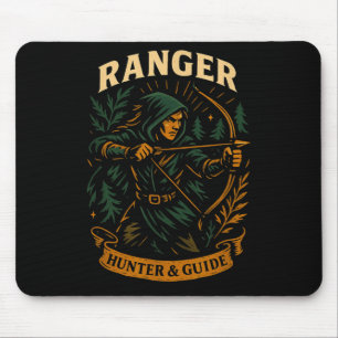Rpg Gamer Ranger D20 Dice Nerdy Geek Men Women Kid Mouse Mat