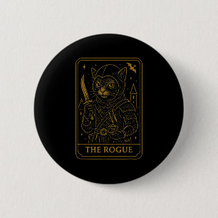 Rpg Gamer Rogue D20 Dice Nerdy Geek Cat Men Women  6 Cm Round Badge