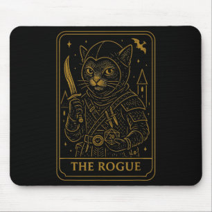 Rpg Gamer Rogue D20 Dice Nerdy Geek Cat Men Women  Mouse Mat