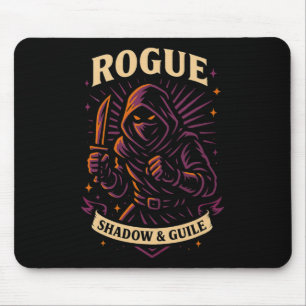 Rpg Gamer Rogue D20 Dice Nerdy Geek Men Women Kids Mouse Mat