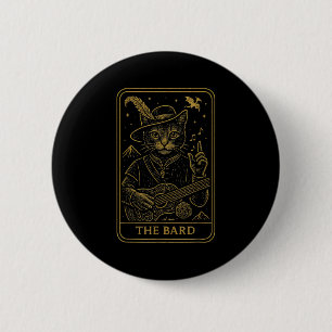 Rpg Gamer The Bard D20 Dice Nerdy Geek Cat Men Wom 6 Cm Round Badge