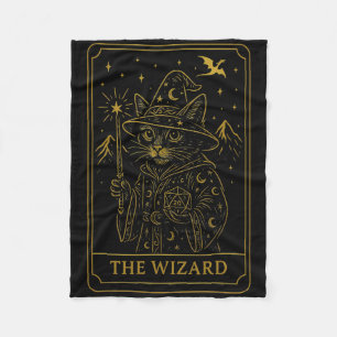 Rpg Gamer Wizard D20 Dice Nerdy Geek Cat Men Women Fleece Blanket