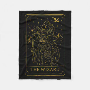 Rpg Gamer Wizard D20 Dice Nerdy Geek Cat Men Women Fleece Blanket