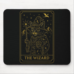 Rpg Gamer Wizard D20 Dice Nerdy Geek Cat Men Women Mouse Mat