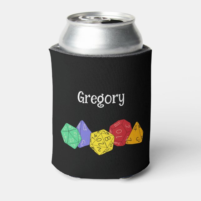 RPG Gaming Dice, Board, Fantasy Games Personalised Can Cooler (Can Back)