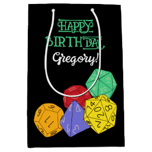 RPG Gaming Dice, Board, Fantasy Games Personalised Medium Gift Bag