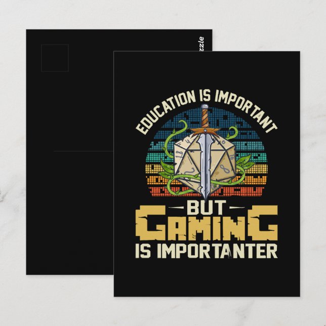 rpg gaming is importanter postcard (Front/Back)
