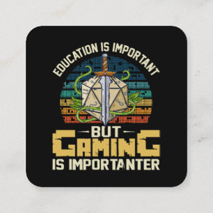 rpg gaming is importanter square business card
