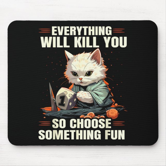 Rpg Gaming Role Playing D20 Tabletop Games Funny R Mouse Mat (Front)