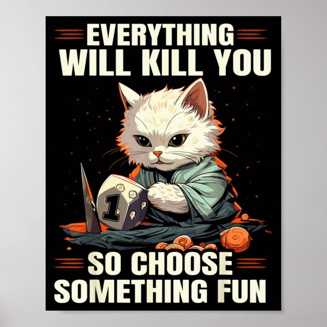 Rpg Gaming Role Playing D20 Tabletop Games Funny R Poster (Front)
