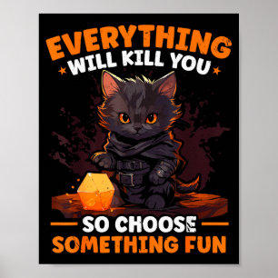 Rpg Gaming Role Playing D20 Tabletop Games Funny R Poster
