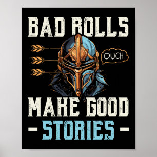Rpg Gaming Role Playing D20 Tabletop Games Funny R Poster