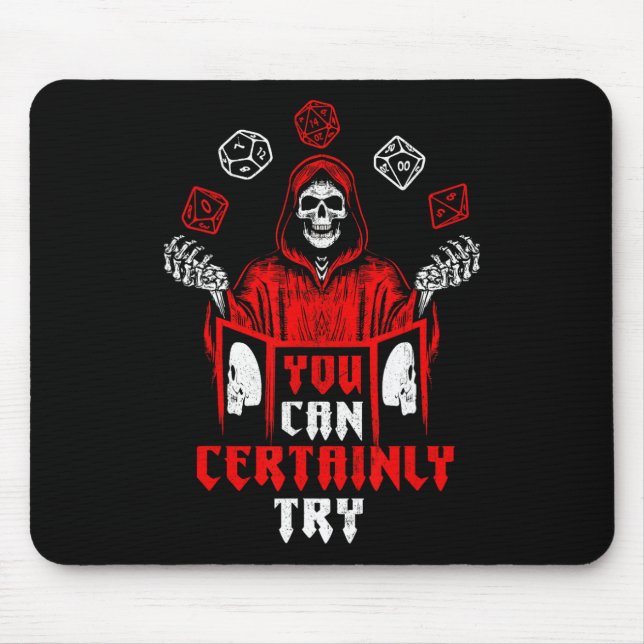 Rpg Gaming Skeleton You Can Certainly Try Gamer Pl Mouse Mat (Front)