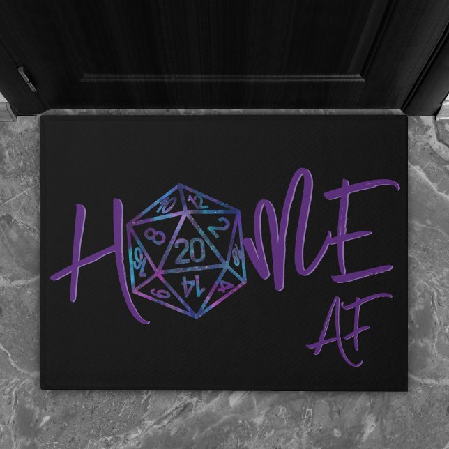 RPG Home AF | Nebula Fantasy Tabletop Gamer Dice Doormat (Creator Uploaded)