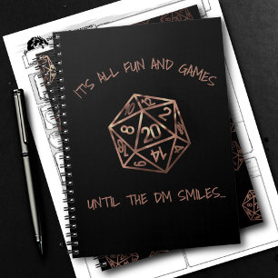 RPG Humour   Copper Fun and Games Until DM Smiles Notebook