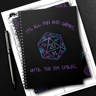 RPG Humour   Nebula Fun and Games Until DM Smiles Notebook