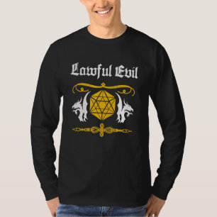 RPG Lawful Evil Dragons Roleplaying Pen Paper Game T-Shirt