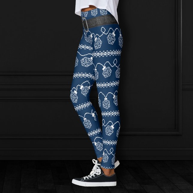 RPG Lights Blue | Fantasy Tabletop Gamer Dice Leggings (Creator Uploaded)