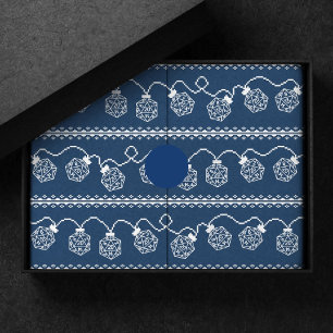 RPG Lights Blue Fantasy Tabletop Gamer Dice Tissue Paper