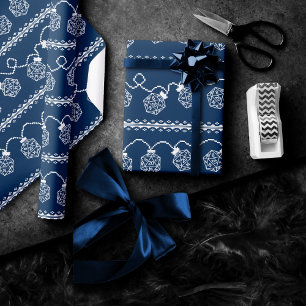 RPG Lights Blue   Fantasy Tabletop Gamer Dice Wrapping Paper